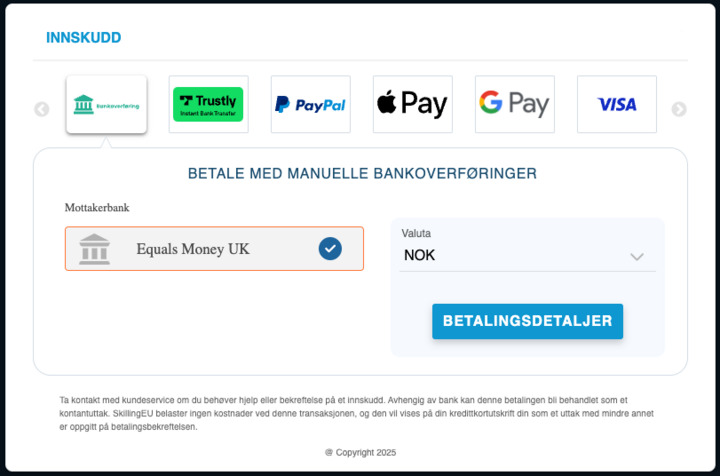 Betalingsmetoder